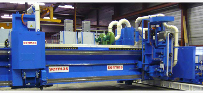 Saw for plates of stack of plates by SERMAS